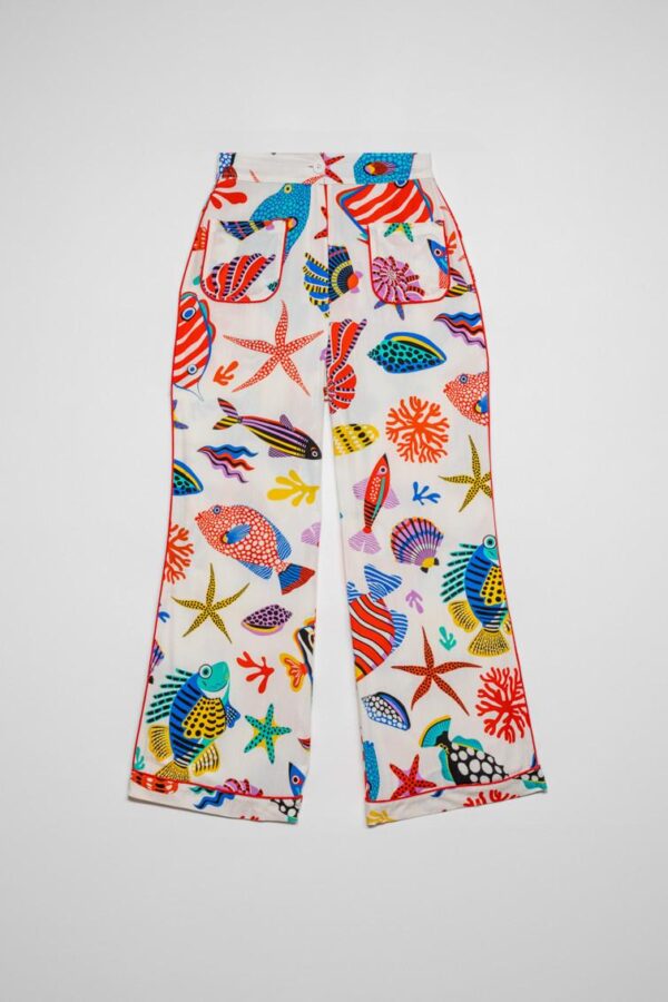 pantalon ancho ribete - por la voca vive el pez