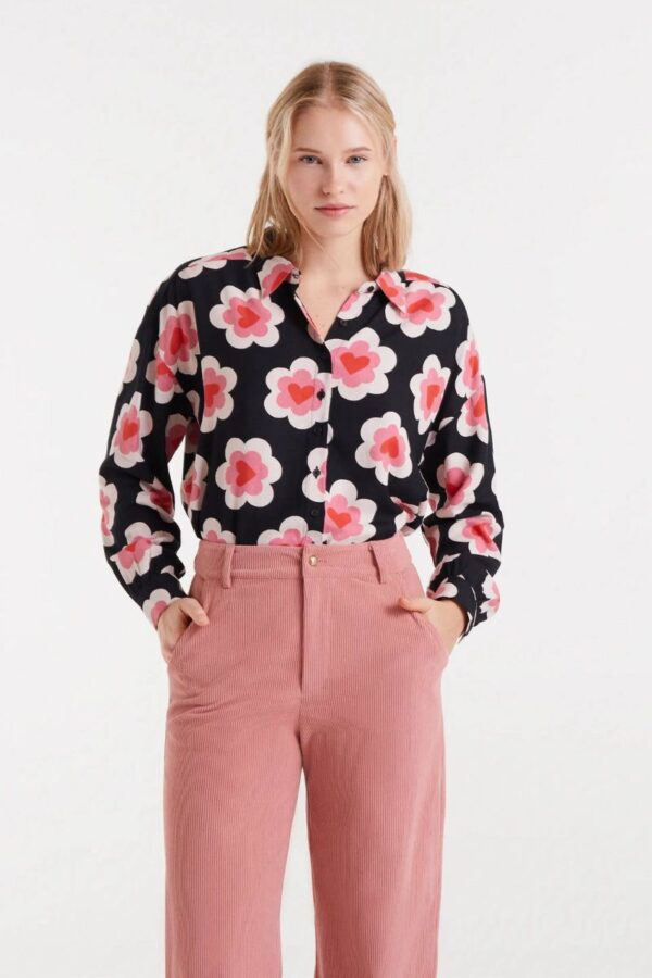 camisa con estampapado sweetheart