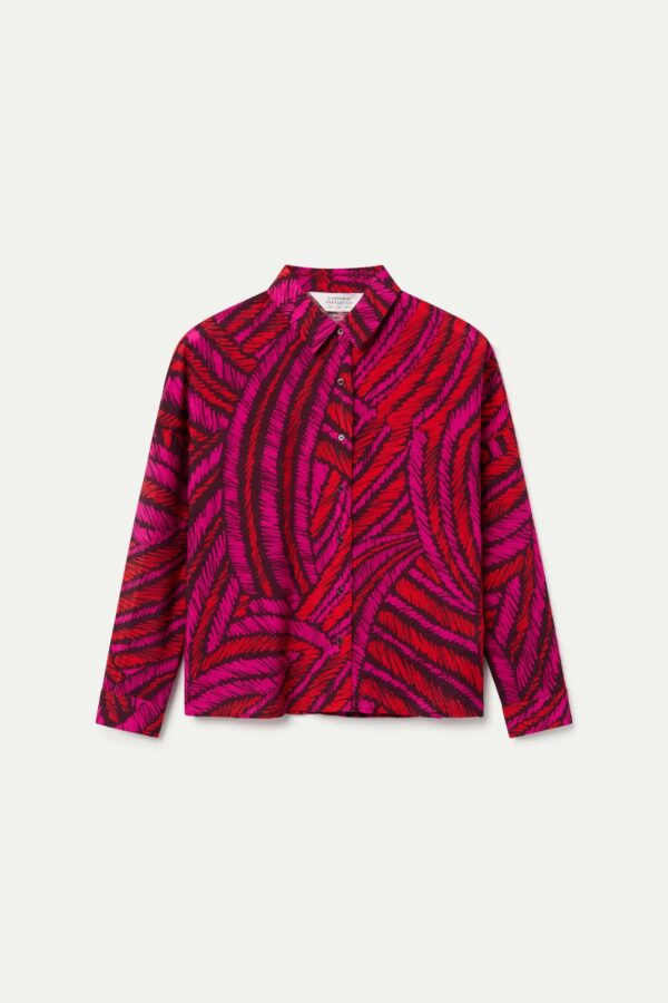 camisa de crepe ligero con estampado Fedora