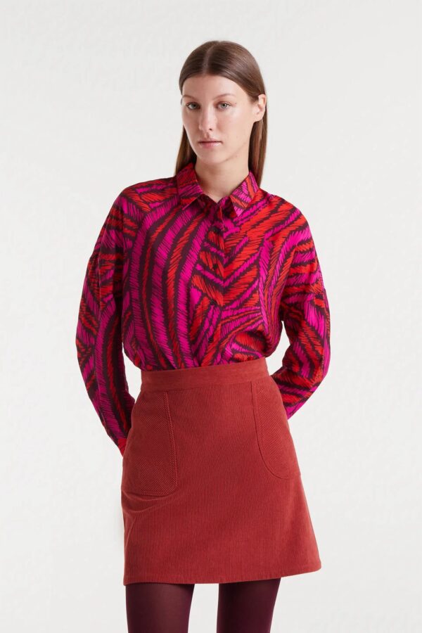 camisa de crepe ligero con estampado Fedora